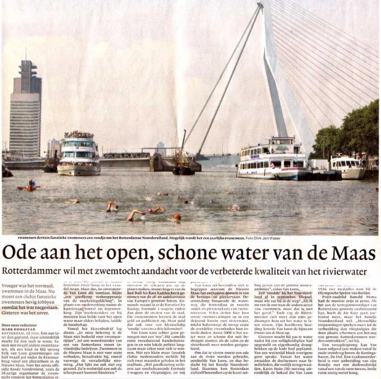 NRC Ode aan het open, schone water van de Maas
